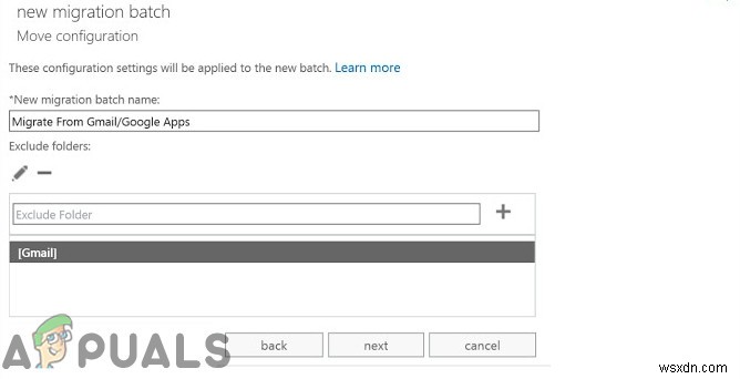 การย้ายจาก Gmail ไปยัง Office 365 