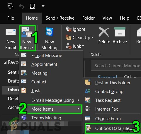 แก้ไข:ข้อผิดพลาด Outlook 0x8004060c 
