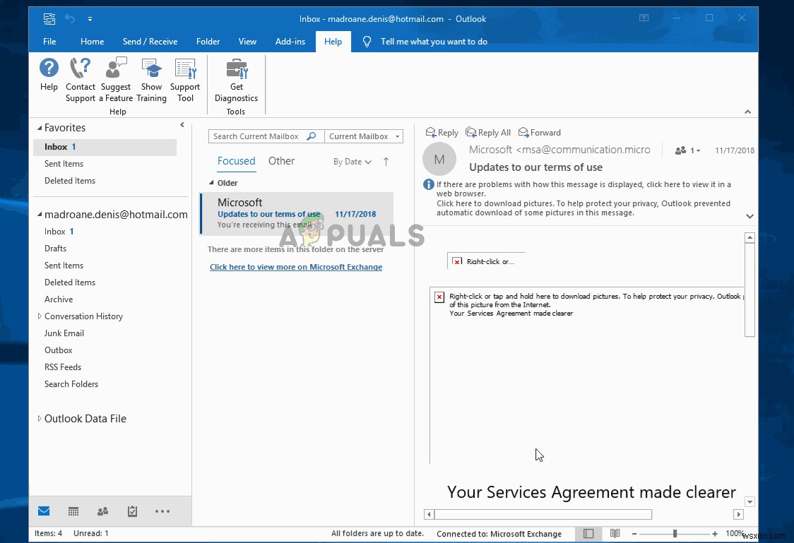 แก้ไข:ข้อผิดพลาดของ Outlook  โปรแกรมที่ใช้สร้างวัตถุนี้คือ Outlook  