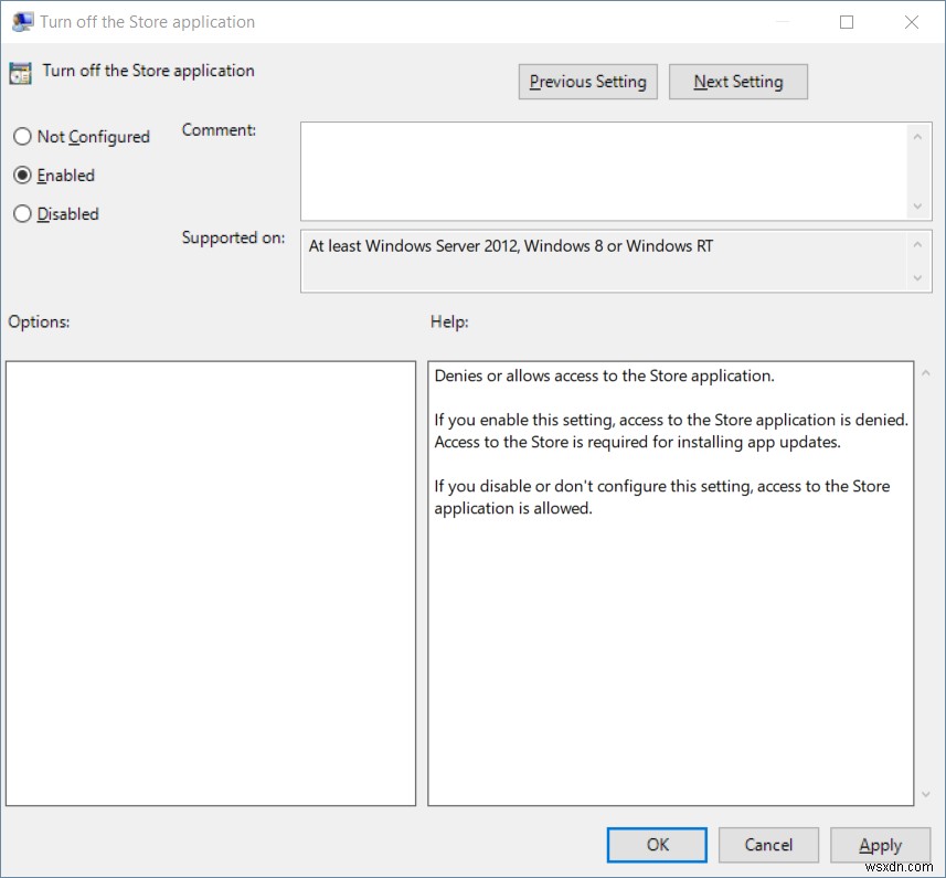 วิธีบล็อก Windows Store ใน Windows 10 และ Windows Server 2019 