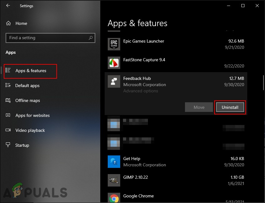 ปิดใช้งานและลบฮับคำติชมใน Windows 10 