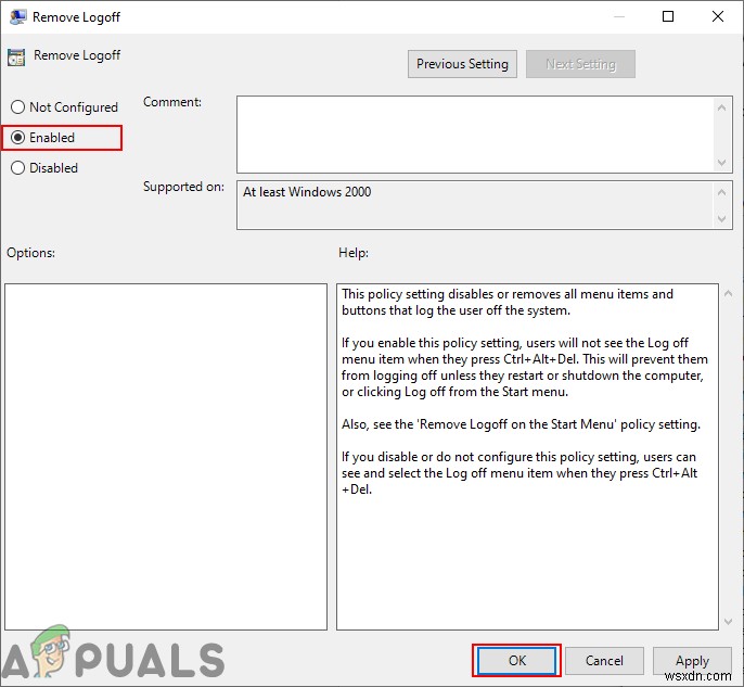 विंडोज 10 में Ctrl + Alt + Del स्क्रीन से विकल्प कैसे निकालें? 