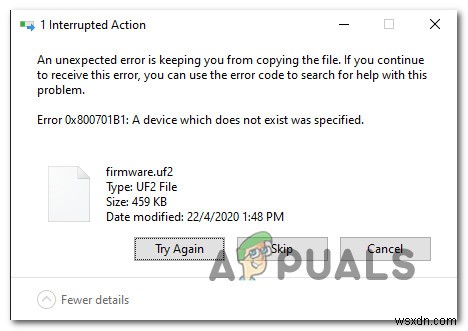 विंडोज 10 पर त्रुटि कोड 0X800701B1 को कैसे ठीक करें 