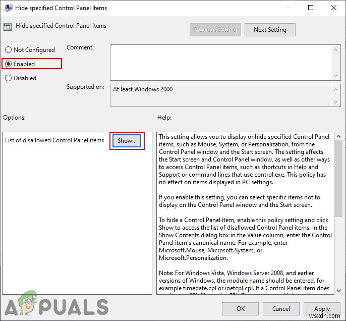 विंडोज 10 में विशिष्ट कंट्रोल पैनल आइटम कैसे छिपाएं / दिखाएं? 