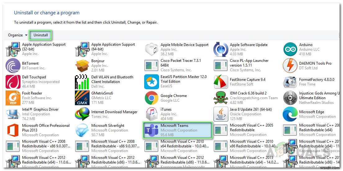 ข้อผิดพลาดข้อยกเว้น Javascript ใน Microsoft Teams บน Windows 10 