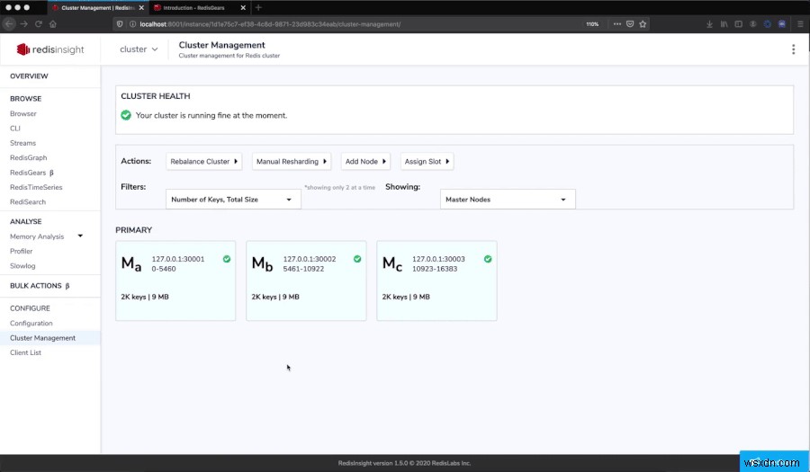 RedisInsight 1.6 นำการรองรับ RedisGears และความเข้ากันได้ของ Redis 6 ACL 