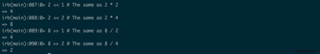 แฮ็ก Bitwise ใน Ruby 