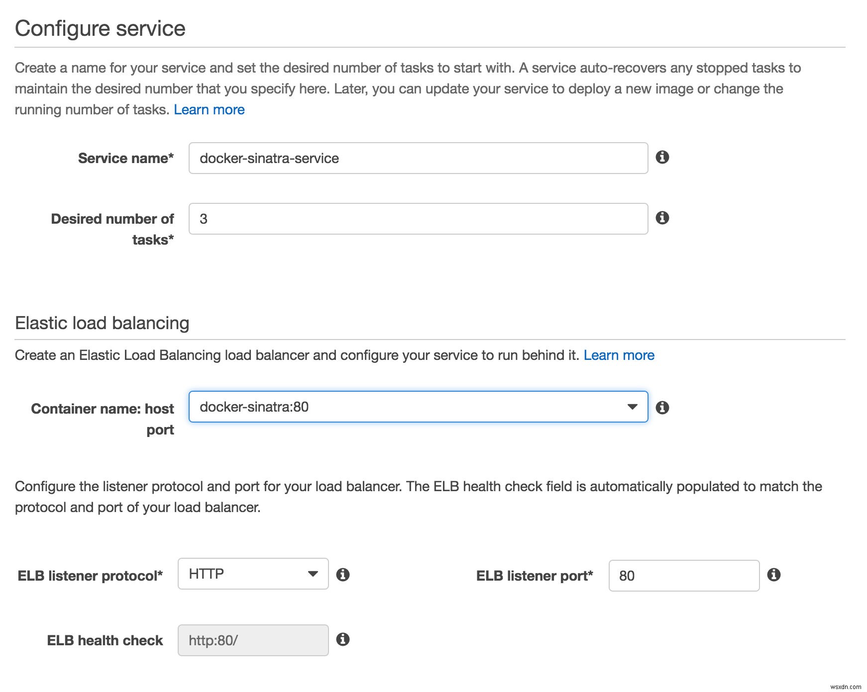 วิธีการปรับใช้แอป Sinatra ใน Docker ไปยัง Amazons EC2 Container Service 