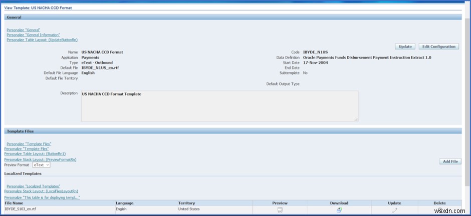 การสร้างการชำระเงิน NACHA จาก Oracle 