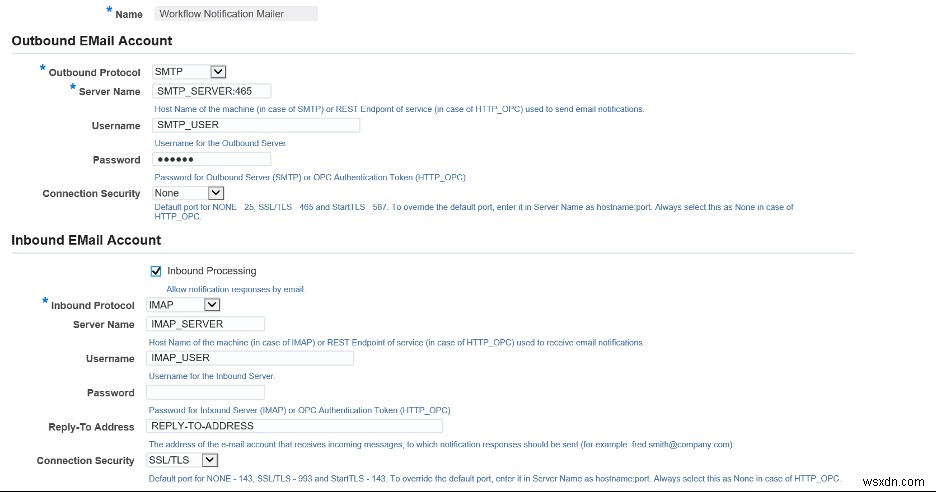 वर्कफ़्लो जावा मेलर एसएसएल कॉन्फ़िगरेशन लागू करें 