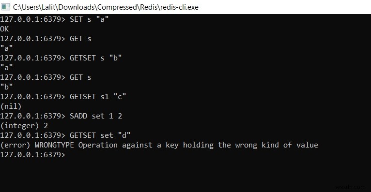Redis GETSET – วิธีตั้งค่าใหม่และรับค่าสตริงเก่าของคีย์ใน redis 