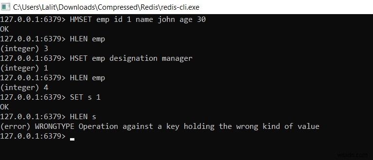 Redis HLEN – วิธีรับจำนวนฟิลด์ที่มีอยู่ในค่าแฮช 