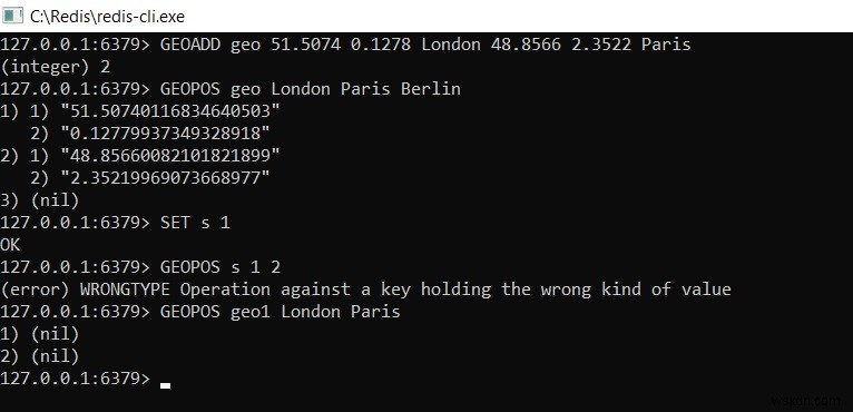 Redis GEOPOS – วิธีรับลองจิจูด ละติจูดของสมาชิกหลายค่าเชิงพื้นที่ 