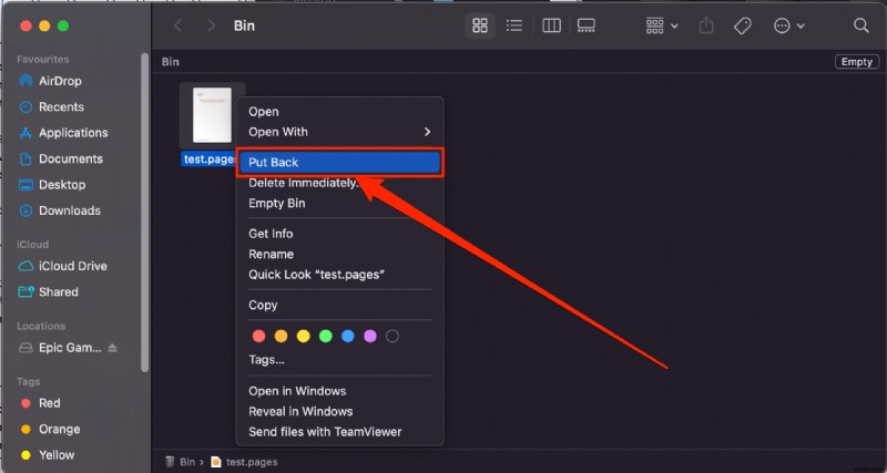 Cách khôi phục tài liệu trang trên máy Mac
