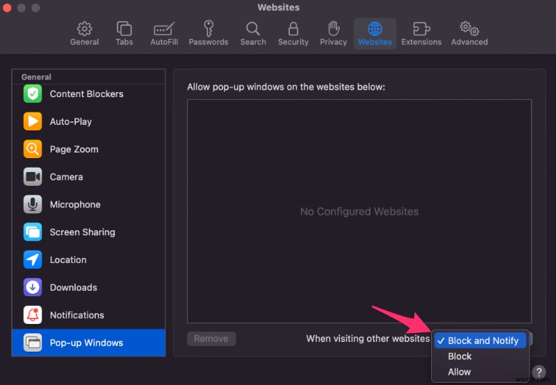 วิธีเลิกบล็อกป๊อปอัปบน Mac ของคุณ