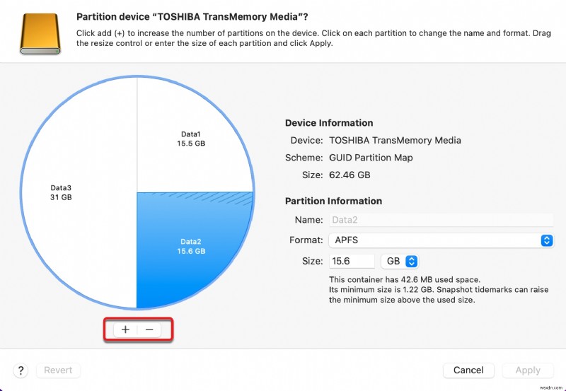 จะทำอย่างไรถ้าคุณไม่สามารถแบ่งพาร์ติชันการ์ด SD/ไดรฟ์ USB/ฮาร์ดไดรฟ์บน Mac ได้