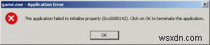 วิธีการแก้ไข “แอปพลิเคชันล้มเหลวในการเริ่มต้น 0xc0000142” Error 