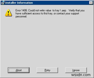 วิธีการแก้ไขข้อผิดพลาด 1401 / 1402 / 1406 เมื่อติดตั้ง Office