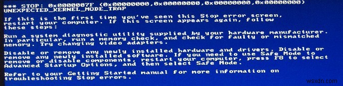 0x0000007F त्रुटि को कैसे ठीक करें और कैसे रोकें