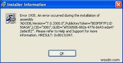 วิธีการแก้ไขข้อผิดพลาดของ Microsoft Office 2010 1935 