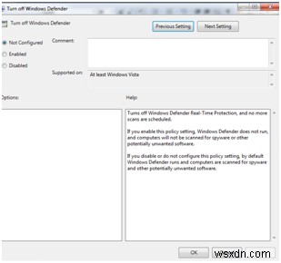 Khắc phục tính năng bảo vệ chống vi-rút và mối đe dọa không hoạt động trong windows 10