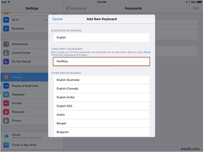 Mẹo thứ ba:Sử dụng bàn phím của bên thứ ba với iOS 8 