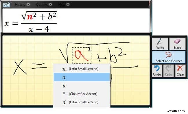 Geekiest Windows Accessory:Bảng Nhập Toán học 
