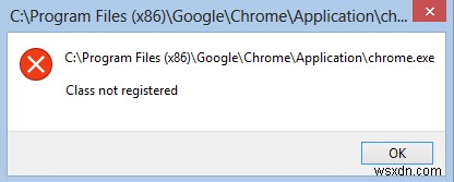 विंडोज 10 में क्लास नॉट रजिस्टर्ड एरर को ठीक करें 