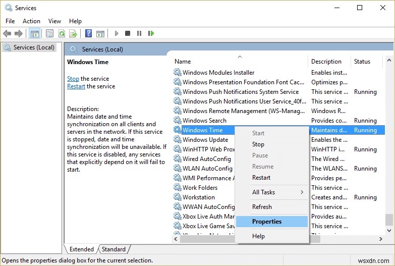 แก้ไขบริการ Windows Time ไม่เริ่มทำงานโดยอัตโนมัติ