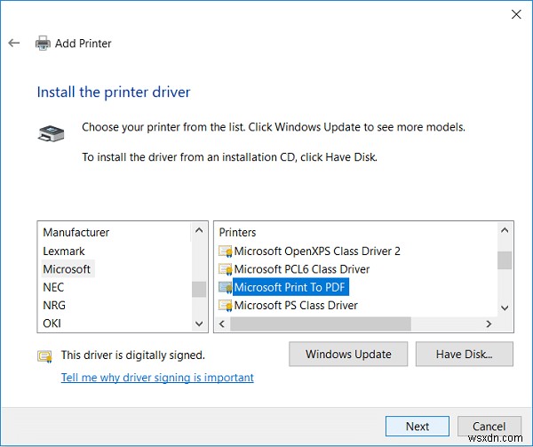 [แก้ไขแล้ว] Microsoft Print เป็น PDF ไม่ทำงาน 