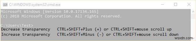 เปลี่ยนขนาดบัฟเฟอร์หน้าจอพร้อมรับคำสั่งและระดับความโปร่งใส 