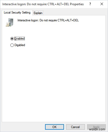 Windows 10-এ নিরাপদ লগইন সক্ষম বা অক্ষম করুন 