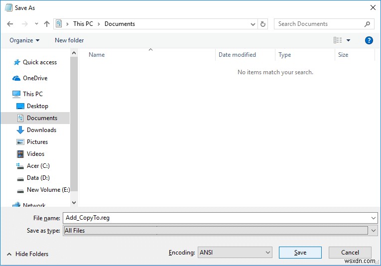 विंडोज 10 में संदर्भ मेनू में फ़ोल्डर में कॉपी जोड़ें और फ़ोल्डर में ले जाएं 