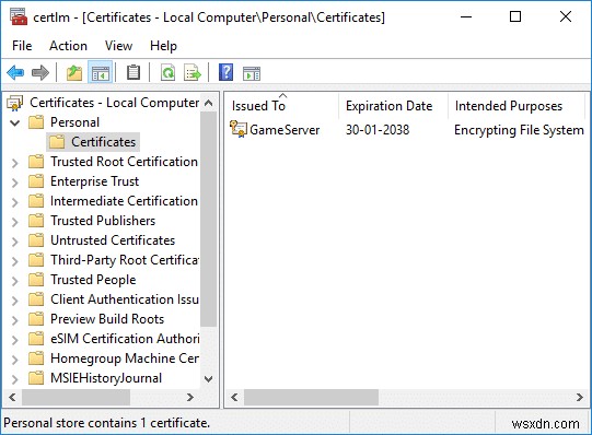 Windows 10 এ আপনার EFS সার্টিফিকেট এবং কী ব্যাক আপ করুন