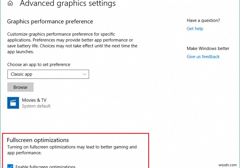 วิธีปิดการใช้งานการปรับให้เหมาะสมแบบเต็มหน้าจอใน Windows 10 
