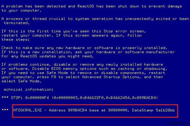 Ntoskrnl.exe BSOD ব্লু স্ক্রীন ত্রুটি ঠিক করুন 