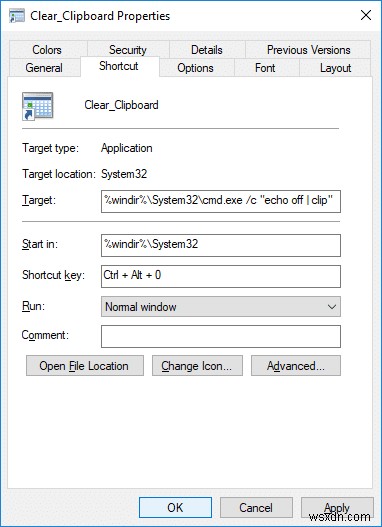 কমান্ড প্রম্পট বা শর্টকাট ব্যবহার করে ক্লিপবোর্ড সাফ করুন