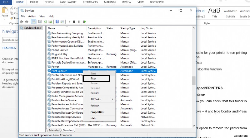 Windows 10 এ প্রিন্টার স্পুলার ত্রুটিগুলি ঠিক করুন 
