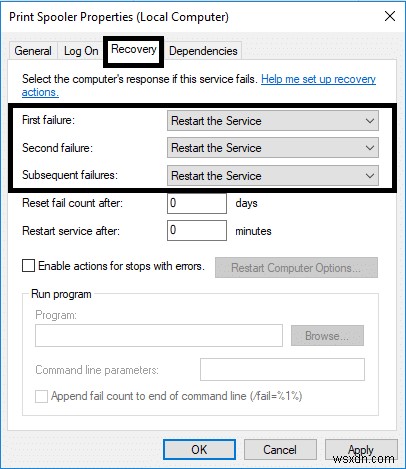 Windows 10 এ প্রিন্টার স্পুলার ত্রুটিগুলি ঠিক করুন 