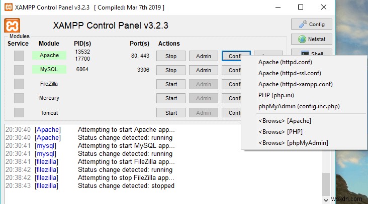 Windows 10 पर XAMPP इंस्टॉल और कॉन्फिगर करें