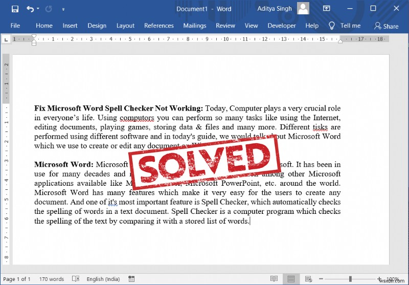 মাইক্রোসফ্ট ওয়ার্ডে বানান পরীক্ষা কাজ করছে না তা ঠিক করুন 