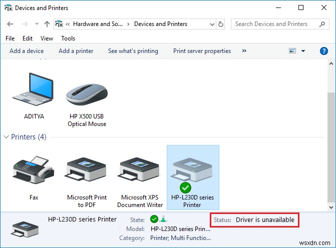 फिक्स प्रिंटर ड्राइवर विंडोज 10 . पर उपलब्ध नहीं है 