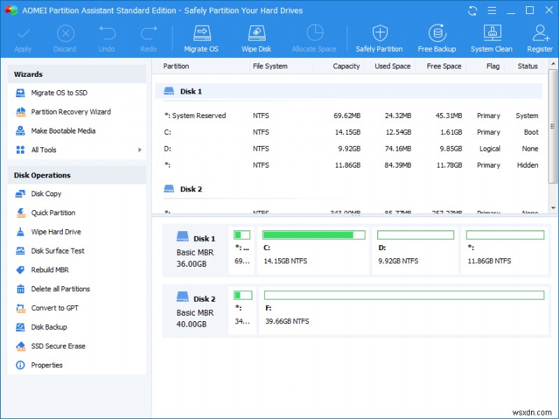 विंडोज 10 के लिए 6 फ्री डिस्क पार्टिशन सॉफ्टवेयर 