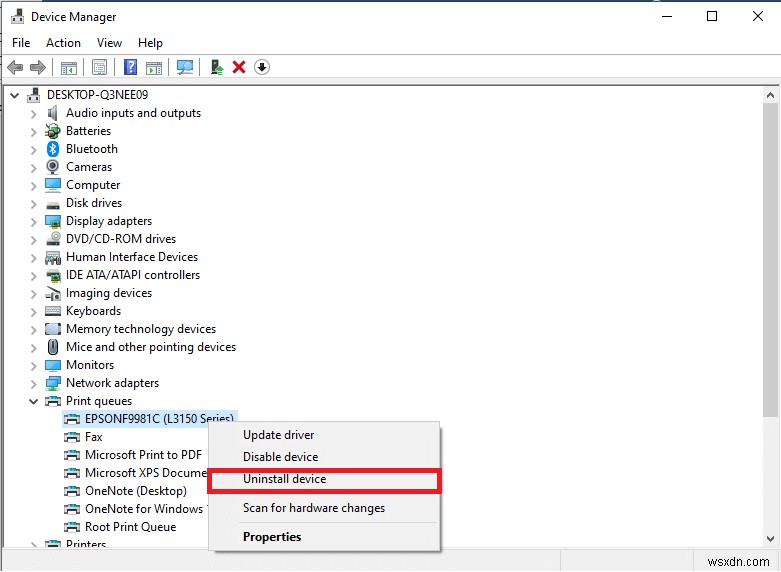 แก้ไขบริการตัวจัดคิวงานพิมพ์ในเครื่องไม่ทำงาน