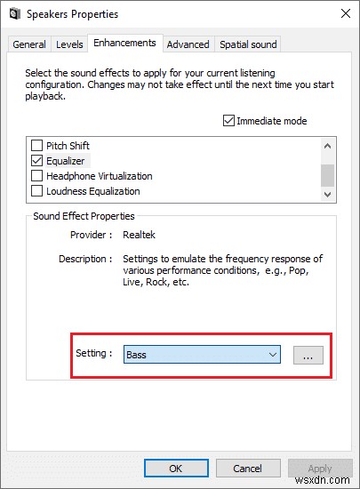 Cách tăng âm trầm của tai nghe và loa trong Windows 10 