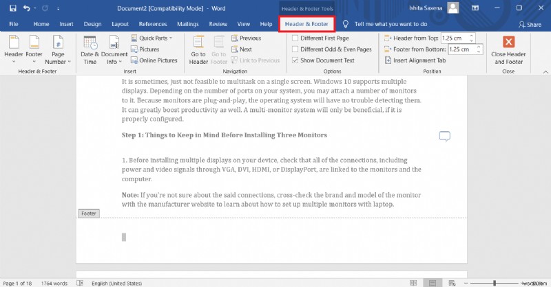 วิธีลบลายน้ำออกจากเอกสาร Word 