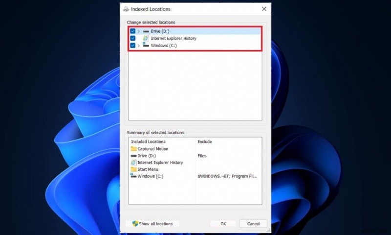 উইন্ডোজ 11-এ কীভাবে ইন্ডেক্সিং বিকল্পগুলি কনফিগার করবেন 
