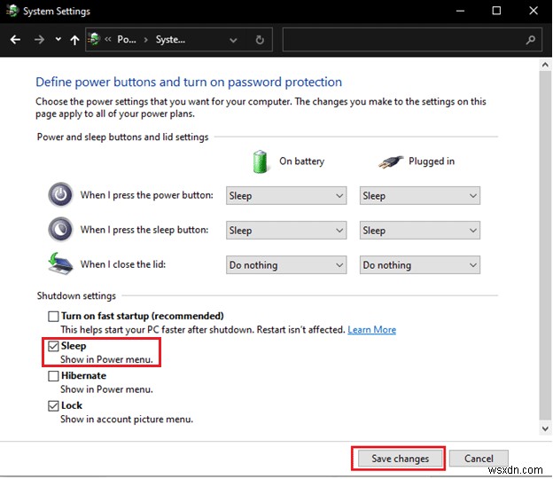 แก้ไขโหมดสลีปของ Windows 10 ไม่ทำงาน 