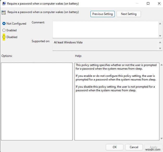 วิธีปิดการใช้งานรหัสผ่าน Wakeup ใน Windows 11 
