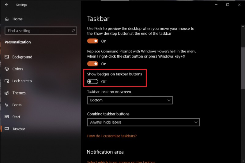 উইন্ডোজ 10-এ ফুলস্ক্রিনে দেখানো টাস্কবার ঠিক করুন 